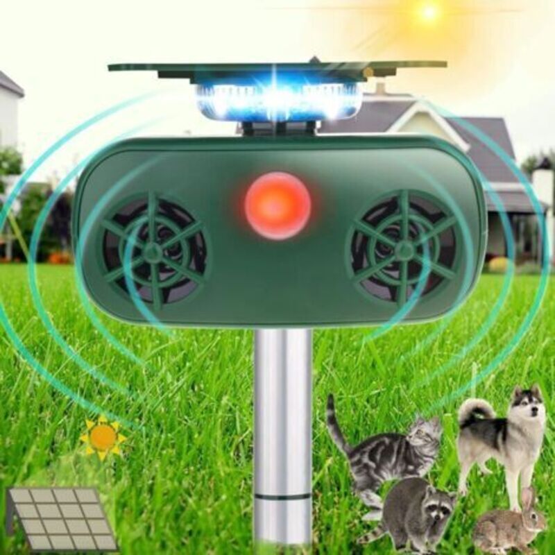 Abstoßendes Sonnenlicht Für Tiere, Ultraschallabstoßung Für Verletzte Tiere, Strahlung, Mit Aktiviertem Blitz In Der Bewegung, Alarm-led-leuchten, Hund, Chat, Taschenlampen, Taschenlampen, Lappen, Ren