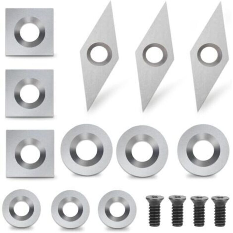 Pr Plaquettes De Coupe En Carbure 12 Pièces Outils Tournage Bois Inserts En Carbure Gouges Tournage Bois