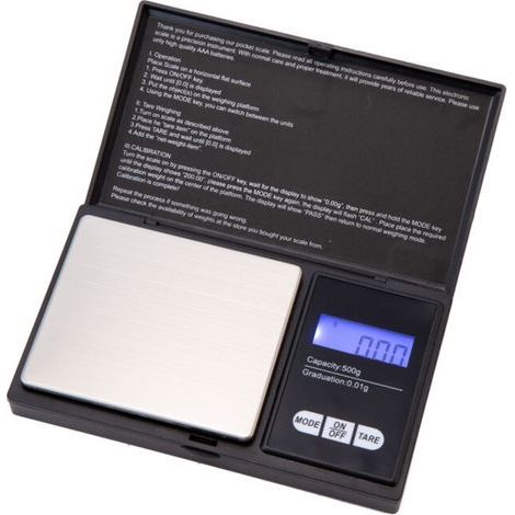 Numerische Grammwaage Mit Plateau 500 G X 0,01 G, Präzisionswaage, Schmuckwaage, Mit Lcd-display