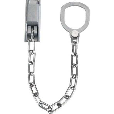 Verrouillierbare Türkette, Einbruchschutz, Optimaler Schutz Für Das Haus, Ohne Pergage, Massive Kette, Metall, 30 X 7 X 2,5 Cm, Silber Matt