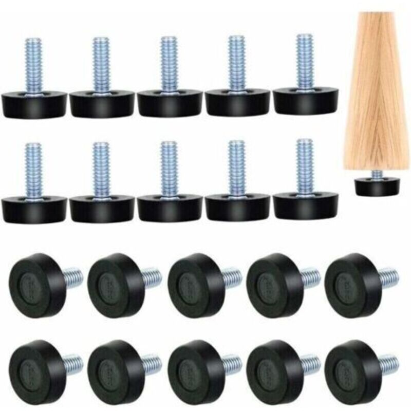 Lot Von 22 Nivellement-stücken – Einstellbare Und Kleine Größe – Vis Avec Filetage M8 – 23 X 27 Mm – Ideen Für Möbel Und Chaiselongue