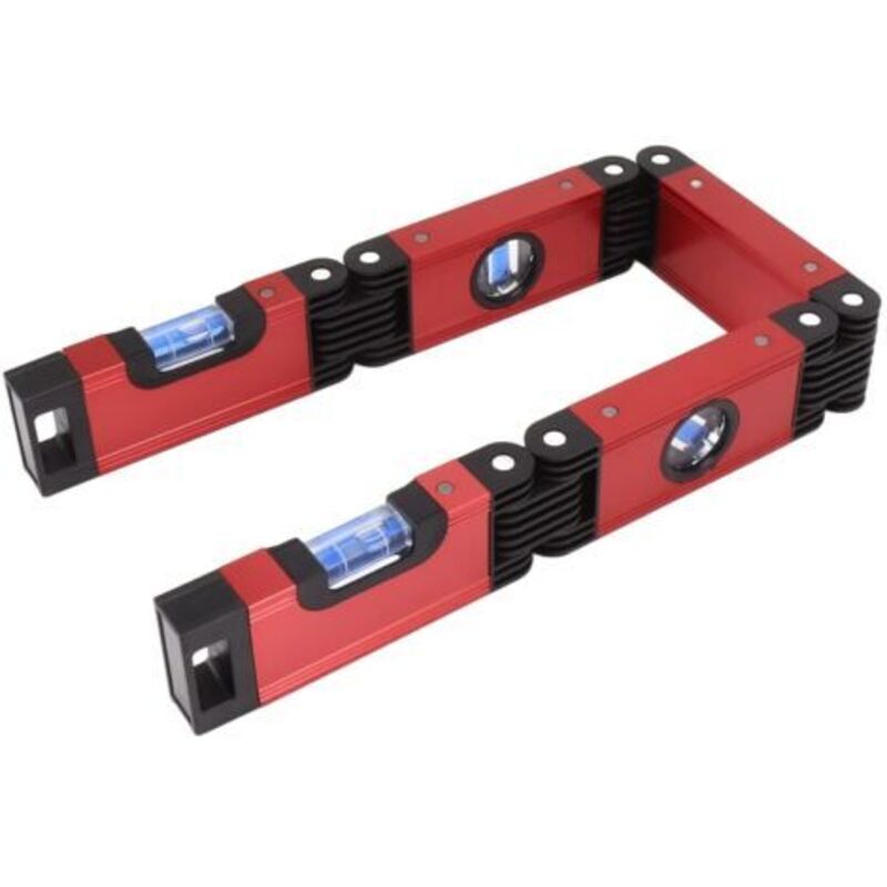 Biegsames Niveau-magnet-mehrwinkelwerkzeug Mit 5 Abschnitten Und 4 Nivellierwinkeln Von 45°, 90° Und 180°. Multifunktionswerkzeug Für Die Arbeit Des Holzes
