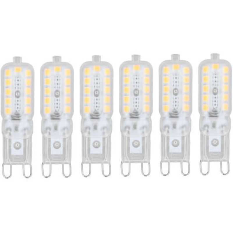 G9 Led Dimmbar, Warmweiß, G9 Led-glühbirne, 5 W, Halogenlicht, G9 Led-lampe, 360° Breiter Abstrahlwinkel, 22 2835 Smd, 6 Stück