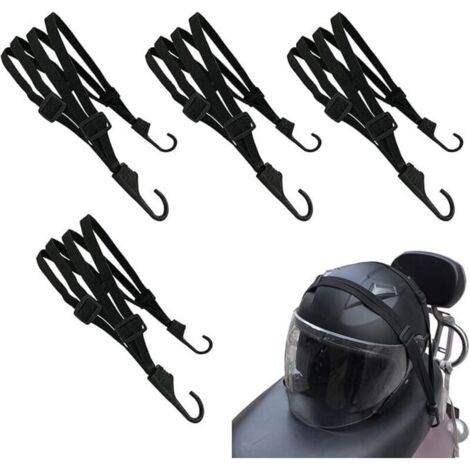 Set Mit 4 Elastischen Kordeln Für Motorradhelme, Elastischen Riemen Für Motorräder, Fahrradanhänger, Gepäckträger Für Motorräder, Gepäckgurten Für Helme, Elastische, Einziehbare S-halterung, Für