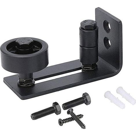 Robuste Türschiene Für Grange-türen, 8-in-1-türöffner Aus Schwarzem Carbon, Konzeption Zum Aufblasen, Fenster- Und Türrahmen, Einstellbare Rollen, Montagesystem M