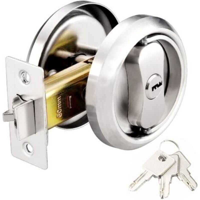 Porte De Poche Ronde, Mit 3 Schlüsseln, Acier 304 Moins, Pour Lit, Kit, Bain, Buanderie