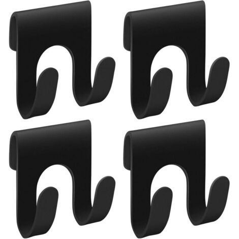 4er-pack Schwarze Duschhaken, Rasiererhalter Für Die Dusche, Metallregal, Duschhalterhaken, Badezimmer-aufhänger, Doppel-duschregalhaken, Duschablage H