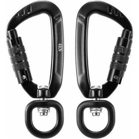 Mousqueton Rotatif A 360 °, 4kn, 2st, Schwarz