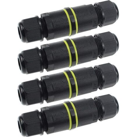 Wasserdichte Anschlussdose, Elektrischer Außenstecker Ip68 Wasserdichte Anschlussdose Ø 3,5 Mm-7 Mm (4 Stück)-