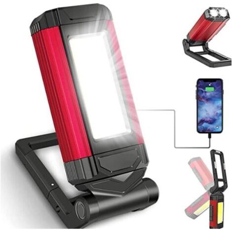 Leistungsstarke Wiederaufladbare Arbeitslampe, Led-arbeitslampe Für Das Atelier Mit Magnetischem Sockel, Ipx6-standlampe Für Garage Und Camping