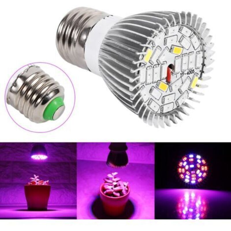 5w E27 Led-wachstumslampe, Volles Spektrum Für Zimmerpflanzen, Gemüse, Gemüse, Blumen Für Den Garten, 28 Leds