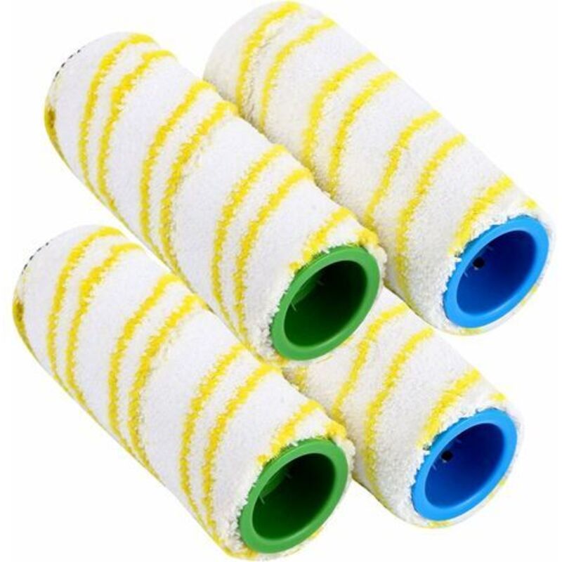 Karcher Fc7 Fc5 Fc3d Fc3 Ersatzwalzen – Set Mit 4 Gelben Teilen – Maschinenwaschbar Bei 60 °c – Tiefenreinigung