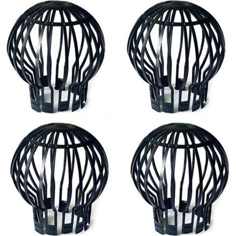 4 Filtres Pour Gouttières Siphon De Sol En Maille Plastique Noir