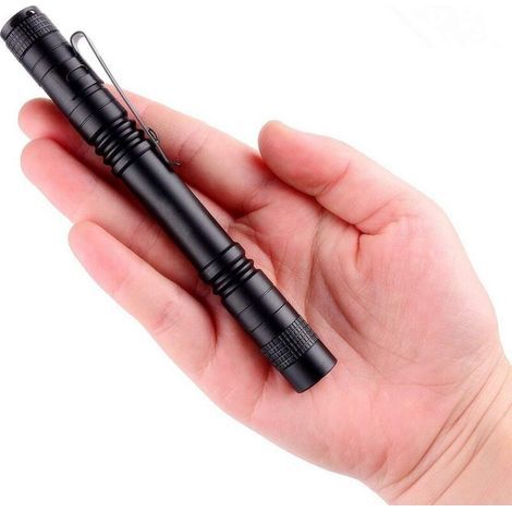 Led-stift-mini-taschenlampe, Superkleiner Wasserdichter Taschenclip, Angetrieben Durch Aaa-stange (nicht Im Lieferumfang Enthalten), Leicht Zu Tragen, Für Outdoor-ausrüstung Zum Wandern, Camping, Jage