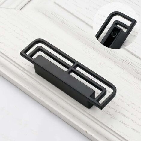 Schubladengriffe Aus Schwarzer Zinklegierung, 2er-set, Achsabstand 64 Mm, Abmessungen 88 X 31 X 21 Mm, Korrosionsbeständigkeit – 6285-pas