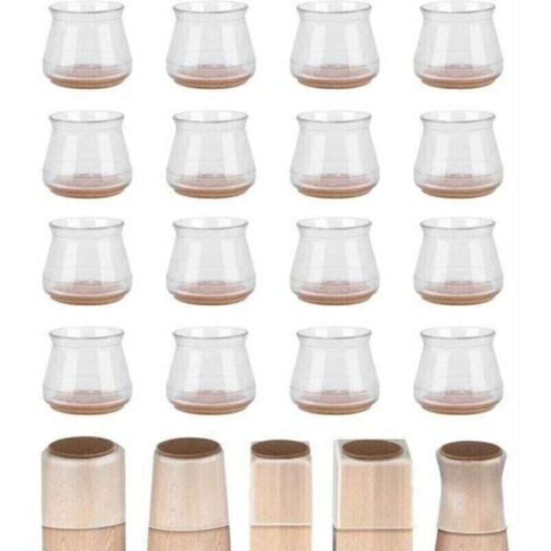 16er-pack Stuhlbein-bodenschoner, Möbelgleiter Für Hartholzböden, Silikon (18–25 Mm).