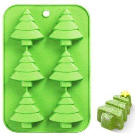 Weihnachten Silikonform Schokolade Weihnachtsbaum Süßigkeiten Form Fondant Plätzchenform Seifen Diy Muffin Gelee Backform 1 Stück