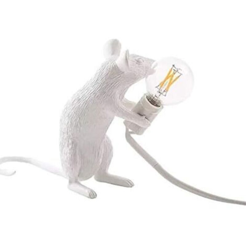 Pr Lampe De Table Souris Forme Résine Lampe De Bureau Lampe De Chevet Lumière Maison Chambre Décor E12 Base