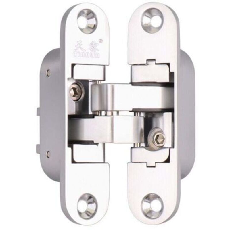 1 Unsichtbare Charnière – 3d-aluminium. Farbe Inox Satiné. - Droite-