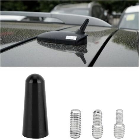 – Kurze Autoantenne – Aluminiumlegierung Und Kohlefaser – 3 Cm – Wasserdicht Und Langlebig – M6-, M5-, M4-adapter Im Lieferumfang Enthalten