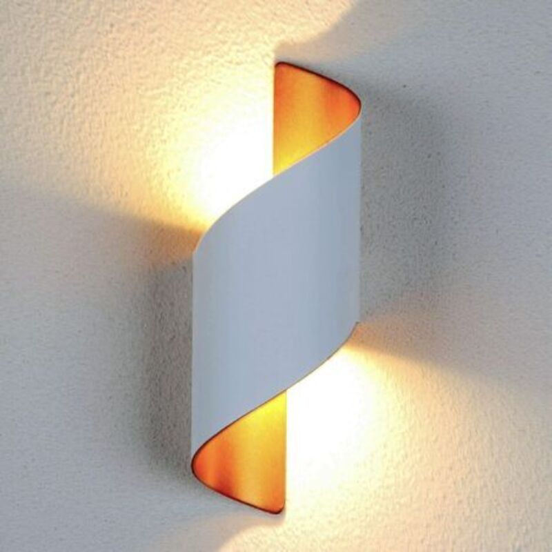 Pr Moderne De Lampe Wandleuchte Für Den Innenbereich 10w Spirale Exterieur Up Down Wandleuchte Aus Metall 3000k Weiß Chaud Wandleuchte Led Für Bar, Schlafzimmer, Küche(blanc