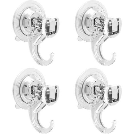 4er-pack Saugnäpfe Mit Haken Für Zuhause, Badezimmer, Dusche, Küche, Haus, Glas, Vorhanghaken Für Fliesen, Duschtür Zum Aufhängen, 2 Kg, Transparent