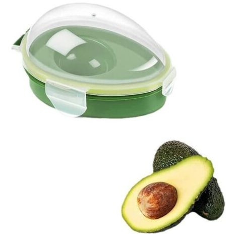 Transparente Avocado-aufbewahrungsbox Aus Kunststoff, Kühlschrank, Obst- Und Avocado-behälter, Für Zuhause Und Küche, Grün