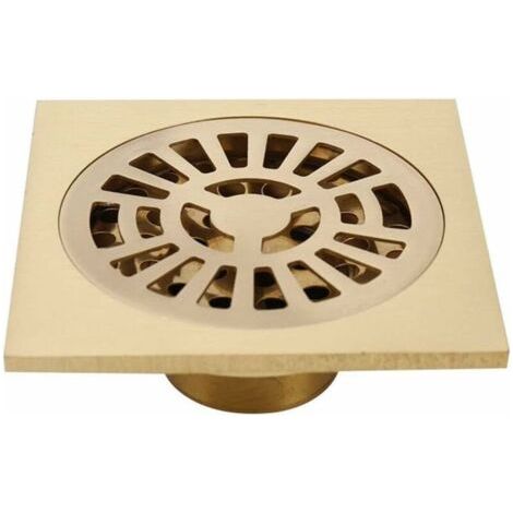 Quadratischer Duschsiphon 10x10 Cm Aus Messing – Abnehmbare Abdeckung – Geruchshemmend – Effektive Entwässerung Für Küche Und Bad