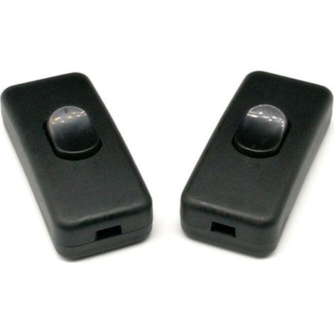 3er-pack Lampenschalter Mit Zwischenkabel, 250 V/2 A, Ersatz Für Stehlampe Und Tischlampe, Inline-lampenschalter, 2 Leitungen (schwarz)