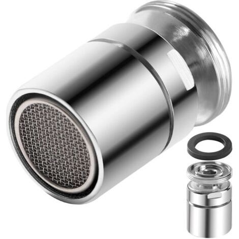 M24 360° Drehbarer Belüfter-wasserhahn-filterzubehör Mit Edelstahl- Und Abs-filter Für Küche Und Badezimmer