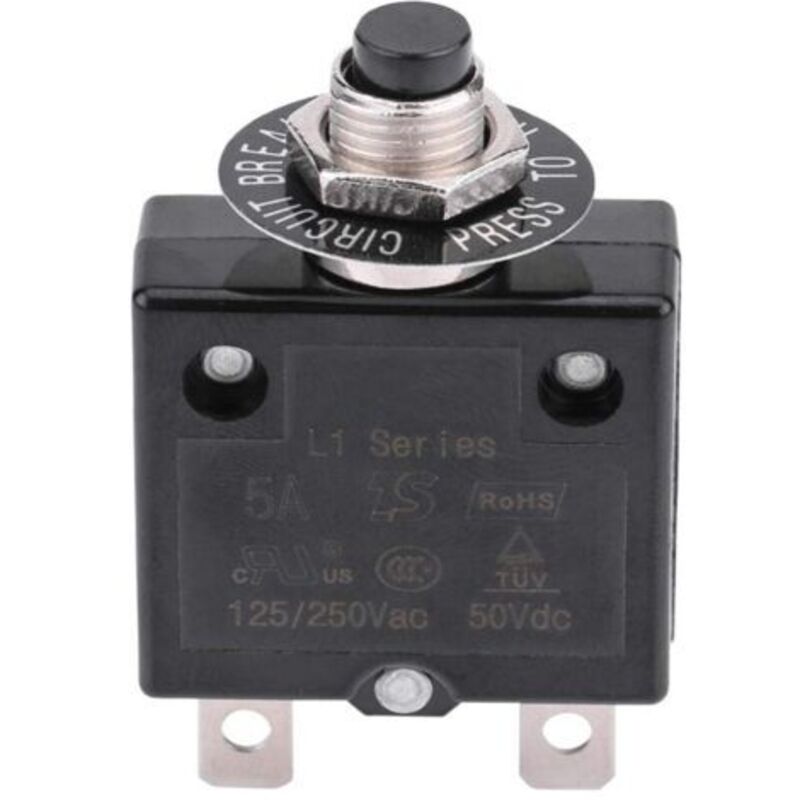 Thermoschutzschalter 5a 8a 10a 15a 18a 20a 30a – Überlastschutz – Spannung 125–250 V Ac, 50 V Dc – Manuelle Rückstellung