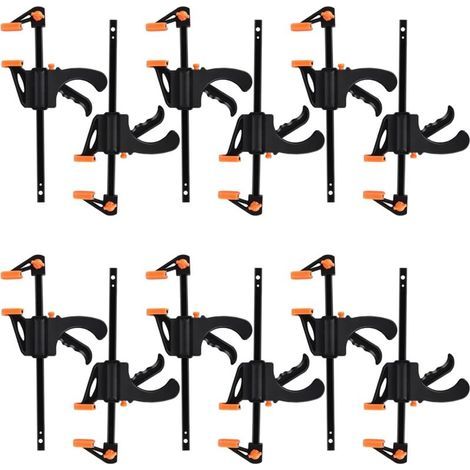 10 Stück Serres-joints An Einem Hauptteil, Pince De Table À Cliquet, Pince De Serrage À Dégagement Rapide À Cliquet À Libération, Clamp Barre De Fixation Pour Bois, Collier Serrage Plastique