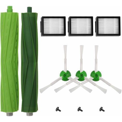 Ersatzzubehörset Für Irobot Roomba I7 I7+/i7 Plus E5 E6 E7 Roboterstaubsauger, 2 Hocheffiziente Filter + 3 Kantenkehrbürsten + 1 Ersatz