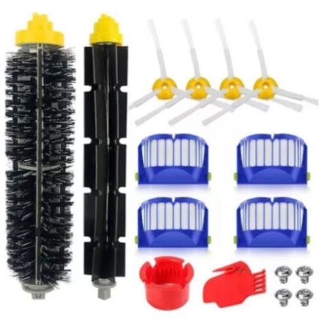 Zubehör-set Für Irobot Roomba 600 675 676 692 694 697 698 671, 4 X Seitenschrauben, 4 X Filter, 2 X Hauptrollen-balai-ersatzteile