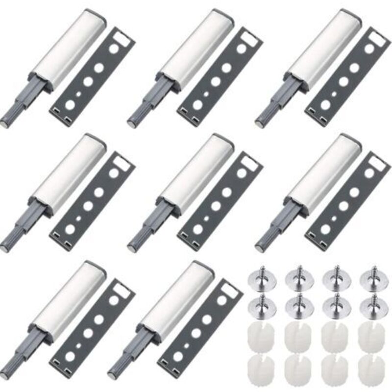 Push-to-open-magnet-schranktür, 8 Stück, Metall-magnetriegel, Push-open-push-schrank-magnetverschluss Für Schrank, Push-to-open-system, Schubladendämpfer