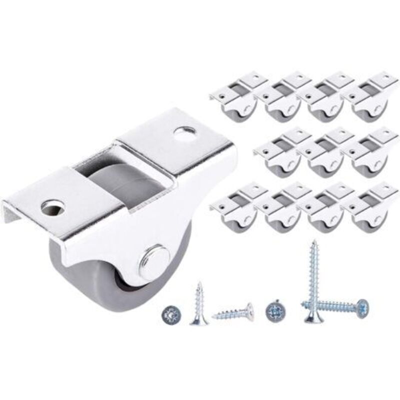 Pro Lot Von 12 Kleinen Roulettes Aus Kautschuk, 25 Mm, Für Möbel, Nicht Drehbar, Ohne Kunststoff, Für Bekleidung Und Ausrüstung