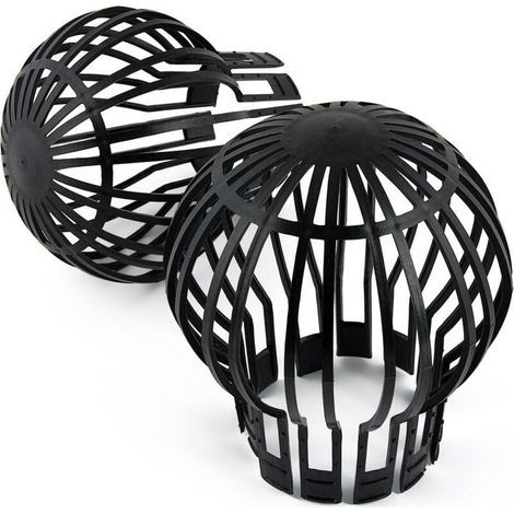 Lot Von 2 Gouttière-schutzvorrichtungen – 11 Cm – Schwarz