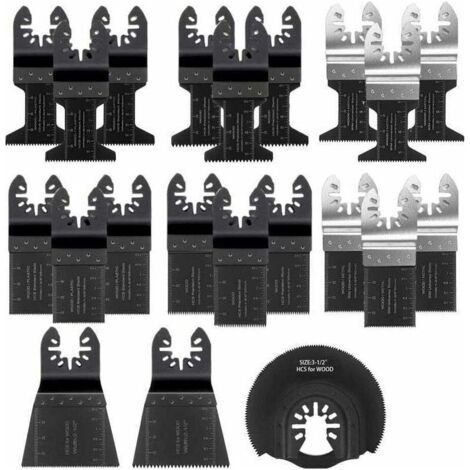Oszillierendes Sägeblatt, 21-teiliges Gemischtes Multi-tool-set, Mit Universellem Schnellverschluss, Oszillierendes Multi-tool-zubehör Für Allgemeines Multi-tool-schneiden (schwarz).