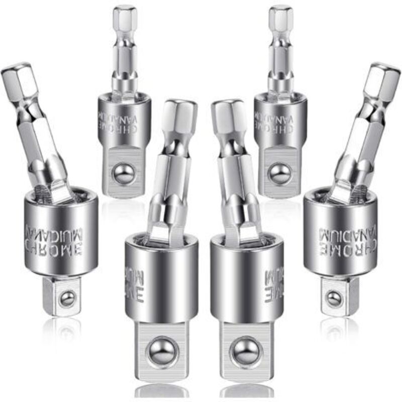 6-teiliges Bohrmaschinen-sockel-adapter-set, Schlagschrauber-adapter, 360 Grad Drehbarer Sechskantschaft, Schlagbohrschrauber-sockel-adapter