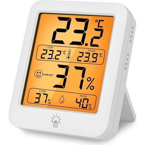 Digitales Hygrometer-thermometer Für Den Innenbereich, 1 Stück Temperatur- Und Feuchtigkeitsmessgerät Mit Hintergrundbeleuchtung, 5 Sekunden Schnelle Reaktion, Luftfeuchtigkeits- Und Temperaturanzeige