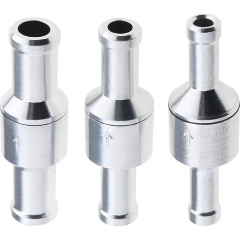 3 Stück Inline-rückschlagventil, 6 Mm, 8 Mm, 10 Mm, Aluminiumventil Für Wasserrohr, Benzin, Biodiesel, Kühlmittel, Wasserdruckpumpe, Zubehör