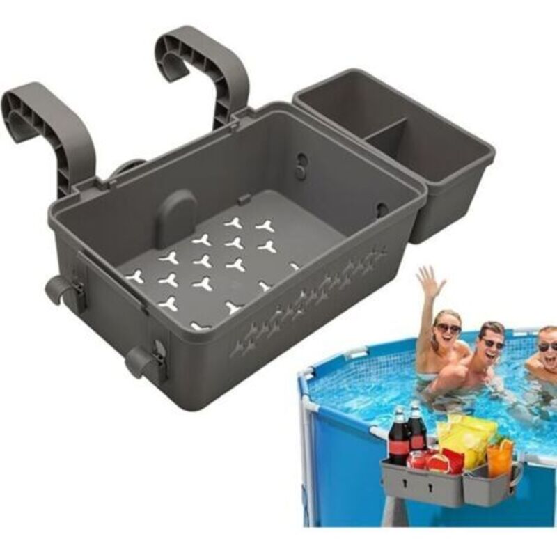 Pr-sortimentsbehälter Für Schwimmbecken Aus Recyceltem Kunststoff Mit Porte-gobelet