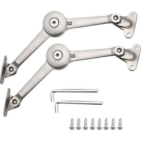 2 Stücke Ascenseur Réglable De Charnière De Support, Charnières De Support De Couvercle En Alliage De Zinc, Charnières De Support De Couvercle, Porte De Placard, Boîtes De Rangement En Bois