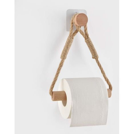 Tür Aus Papier Und Kabel. Stützwand Aus Papier Für Toilettenzubehör Im Badezimmer