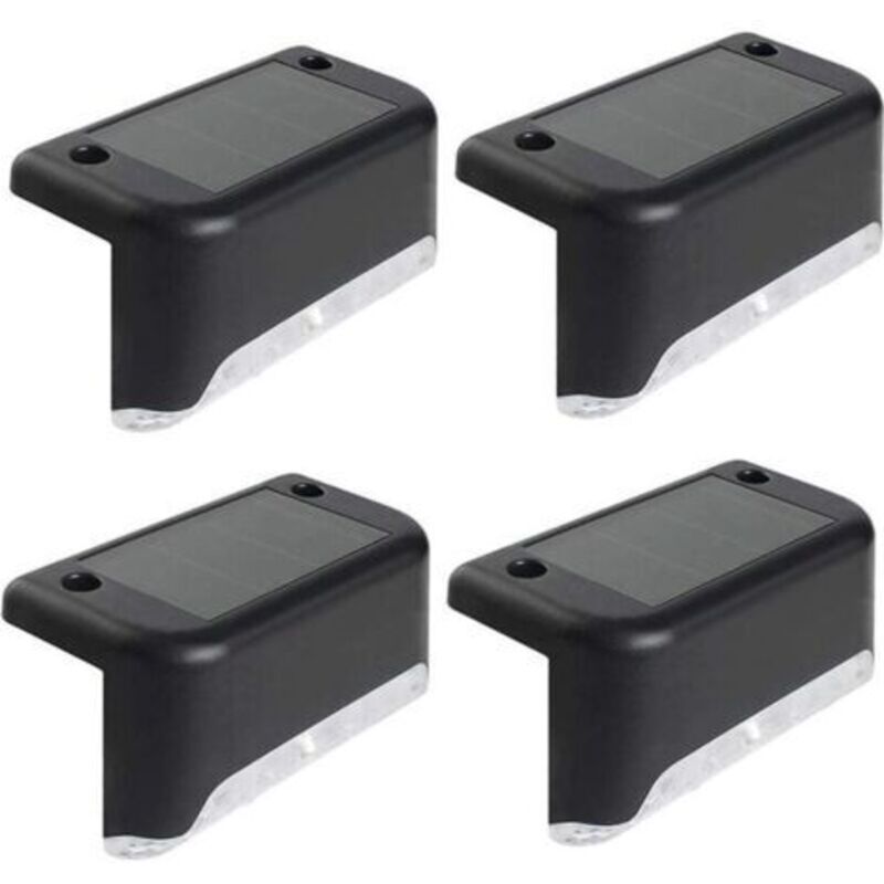 Pr Lot De 4 Lampen Solaires, Eclairage À Led Lampe Solaire Exterieur, Lumières Solaires Exterieure Jardin Lumière Blanche Étanche Décoration Pour Escalier Pont Marches Clôture Cour Terrasse Chemin [cl