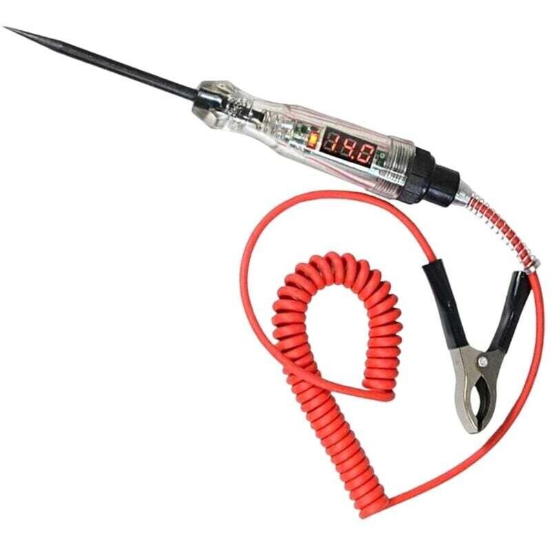 Lembeauty Kfz-schaltkreistest Mit Led-zahlen, Kfz-schaltkreistester 3-48 V/5-120 V Dc Mit Numerischem Lcd-bildschirm, Niederspannungsprüfsonde, Led-schaltkreistester