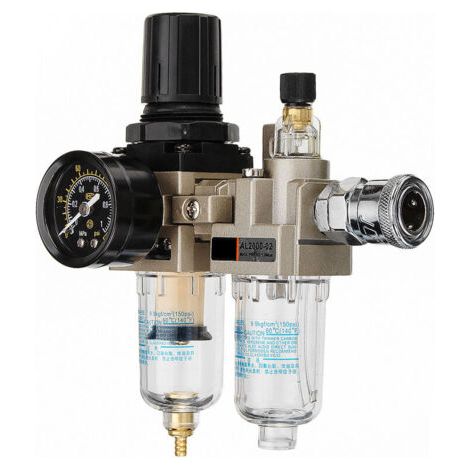 Pneumatischer Luftdruckregler 1/4 Npt – Wasserabscheider – Druck 150 Psi – Professioneller Kompressor Aw2000-02