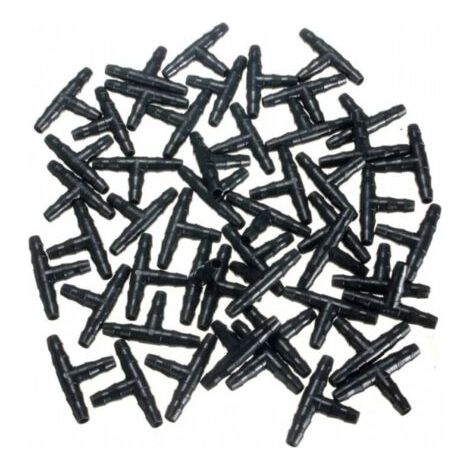 100 Stück T-stecker, 4/7 Mm T-stecker, Pvc-bewässerungsstecker