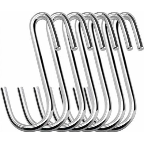 Cyslmuk – 20 Stück 6 Cm S-haken Aufbewahrungshaken – Robustes Metall – Glatte Oberfläche – Für Küche, Badezimmer, Büro Und Schränke