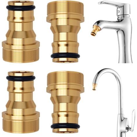 Wasserhahn-adapter, Gartenschlauch-schnellanschluss, Universeller Mischbatterie-anschluss, 4 Stück